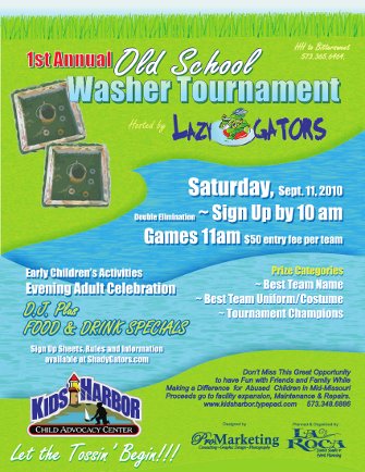 1st annual lazy gators washer tournament time all dayphat mike the bartenders